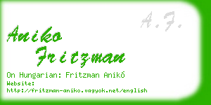 aniko fritzman business card